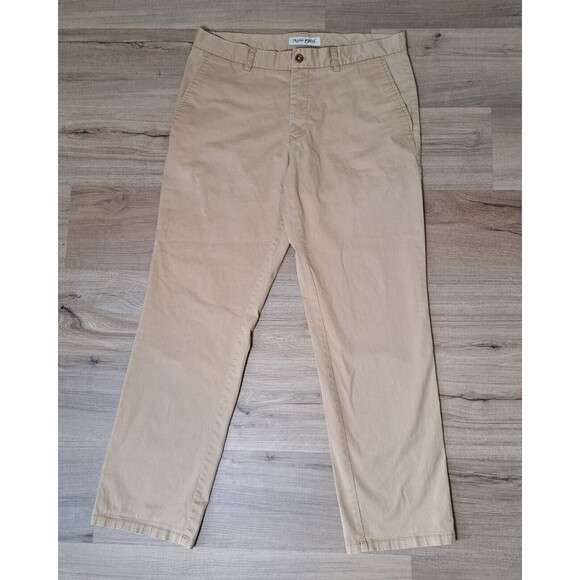 Jos A Bank Men's Beige Tailored Fit Pants Size 36x31 Straight Leg Flat Front - Picture 1 of 9